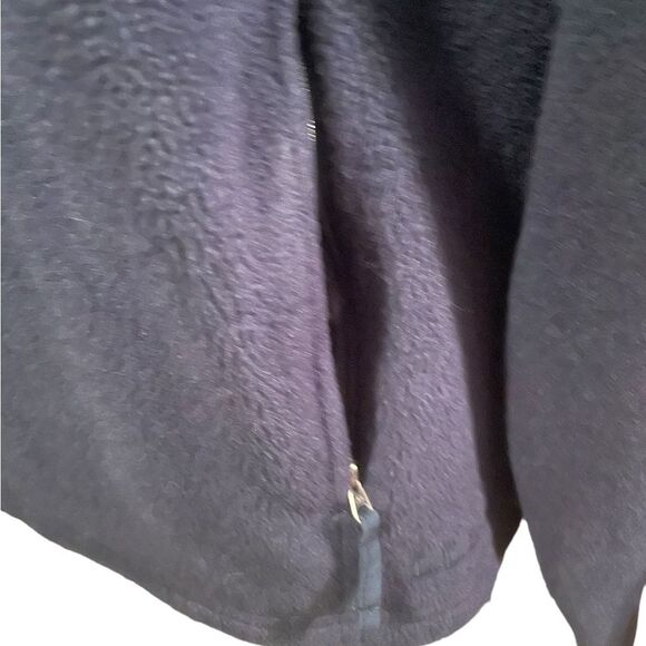 Vintage LL Bean Snap Pullover Fleece Blue Sweater Sweatshirt Women Size Medium - Picture 5 of 9